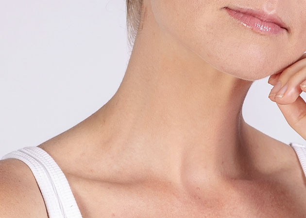 woman's neck close up